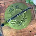 Green Dragonfly Cast Iron Teapot - Ti Ani - Wild & Organic Tea