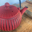 Red Cast Iron Teapot - Ti Ani - Wild & Organic Tea